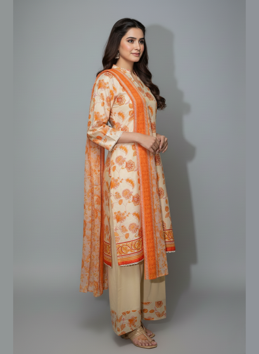 3 Pc SAYA Farshi Shalwar