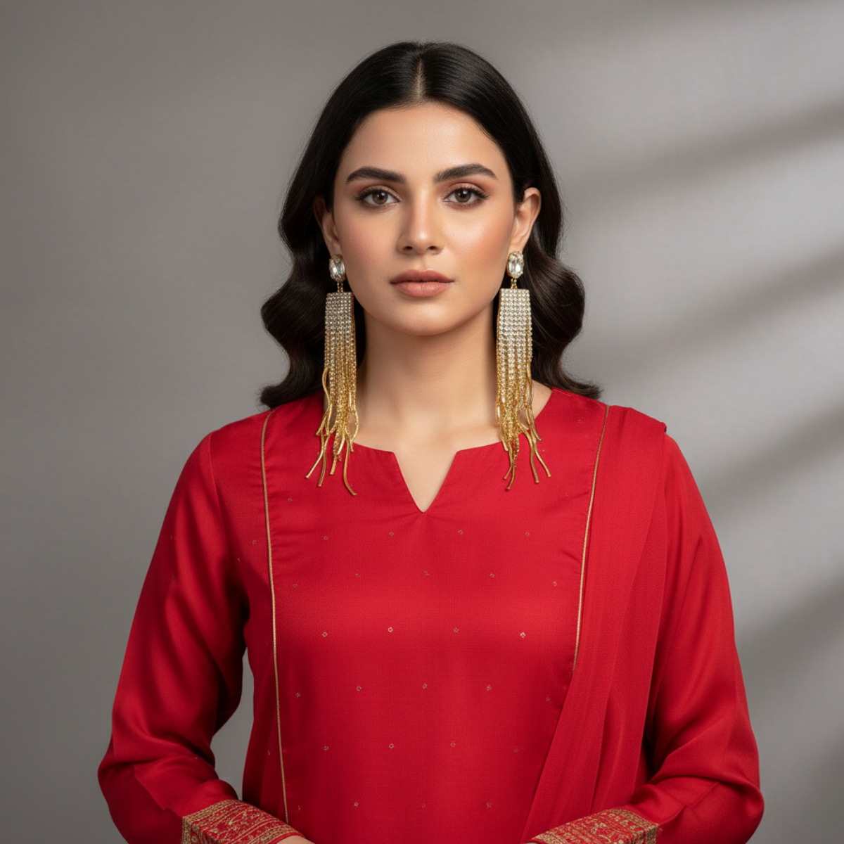 Golden Long Earrings