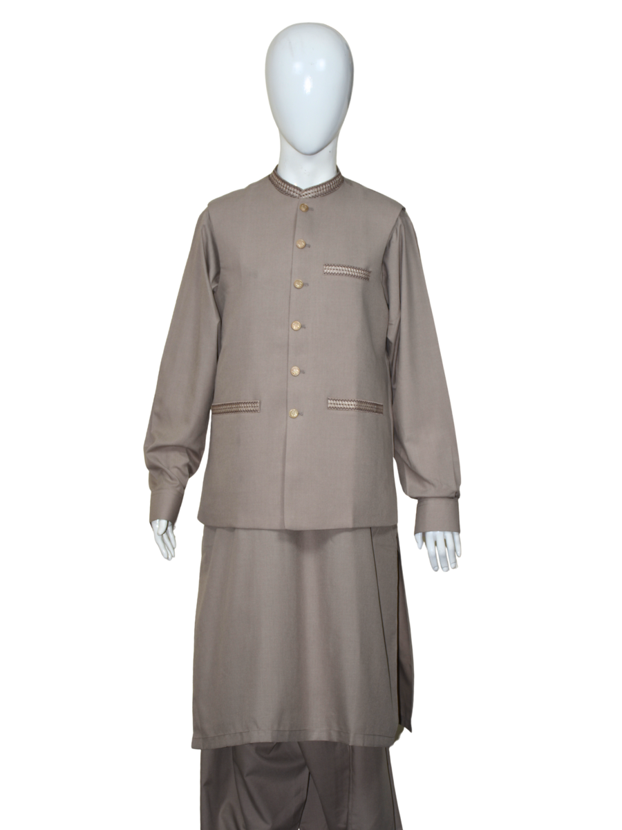 Wash and Wear dress with waistcoat