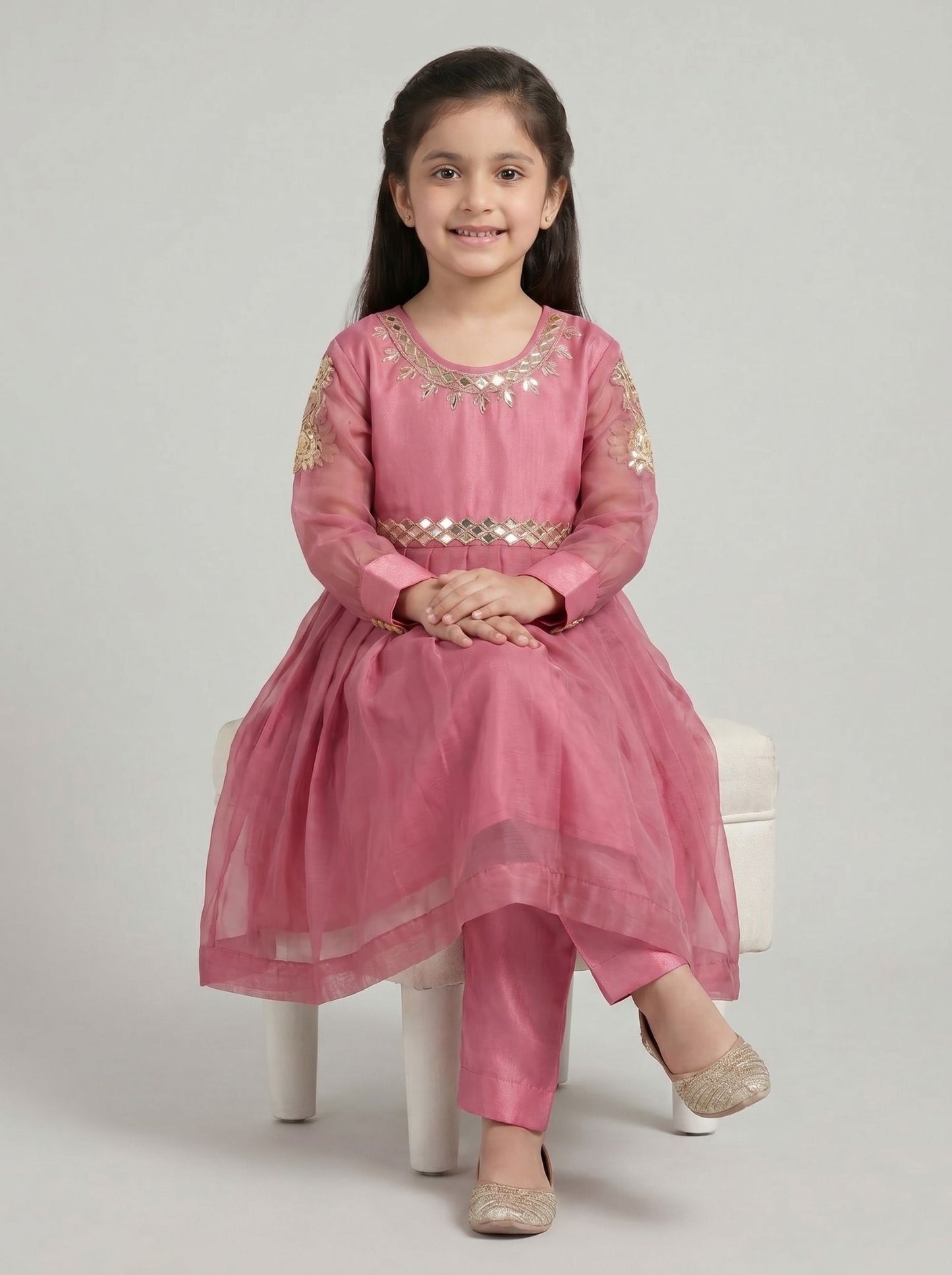 2 pcs chiffon frock.