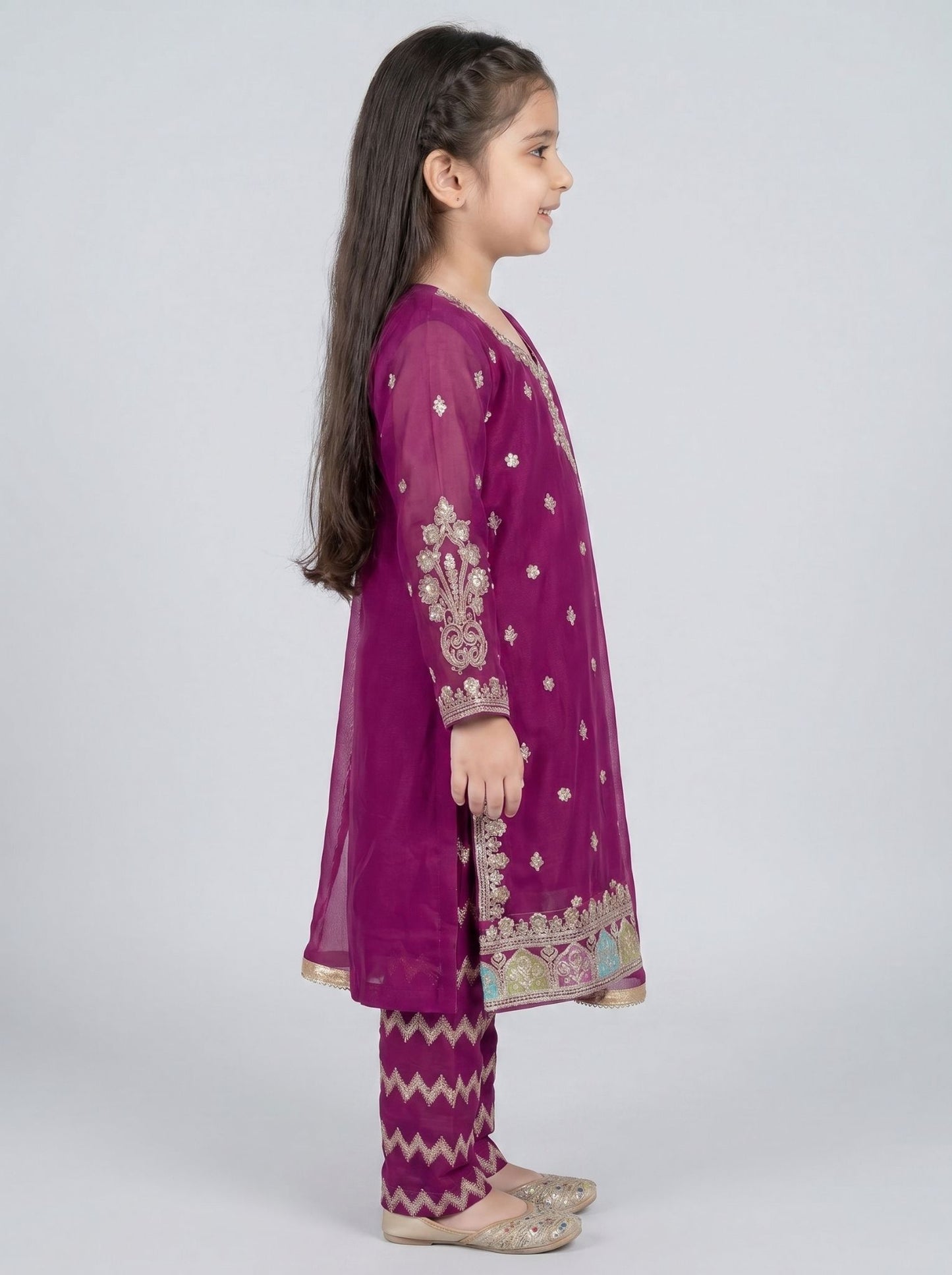 3 pc kids chiffon dress