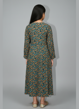 Front open Kids Abaya on Nida fabric