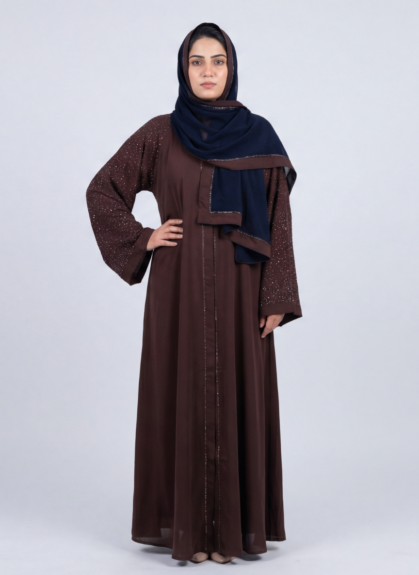 Stone Work Abaya