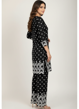 2 PC Printed Linen Dress