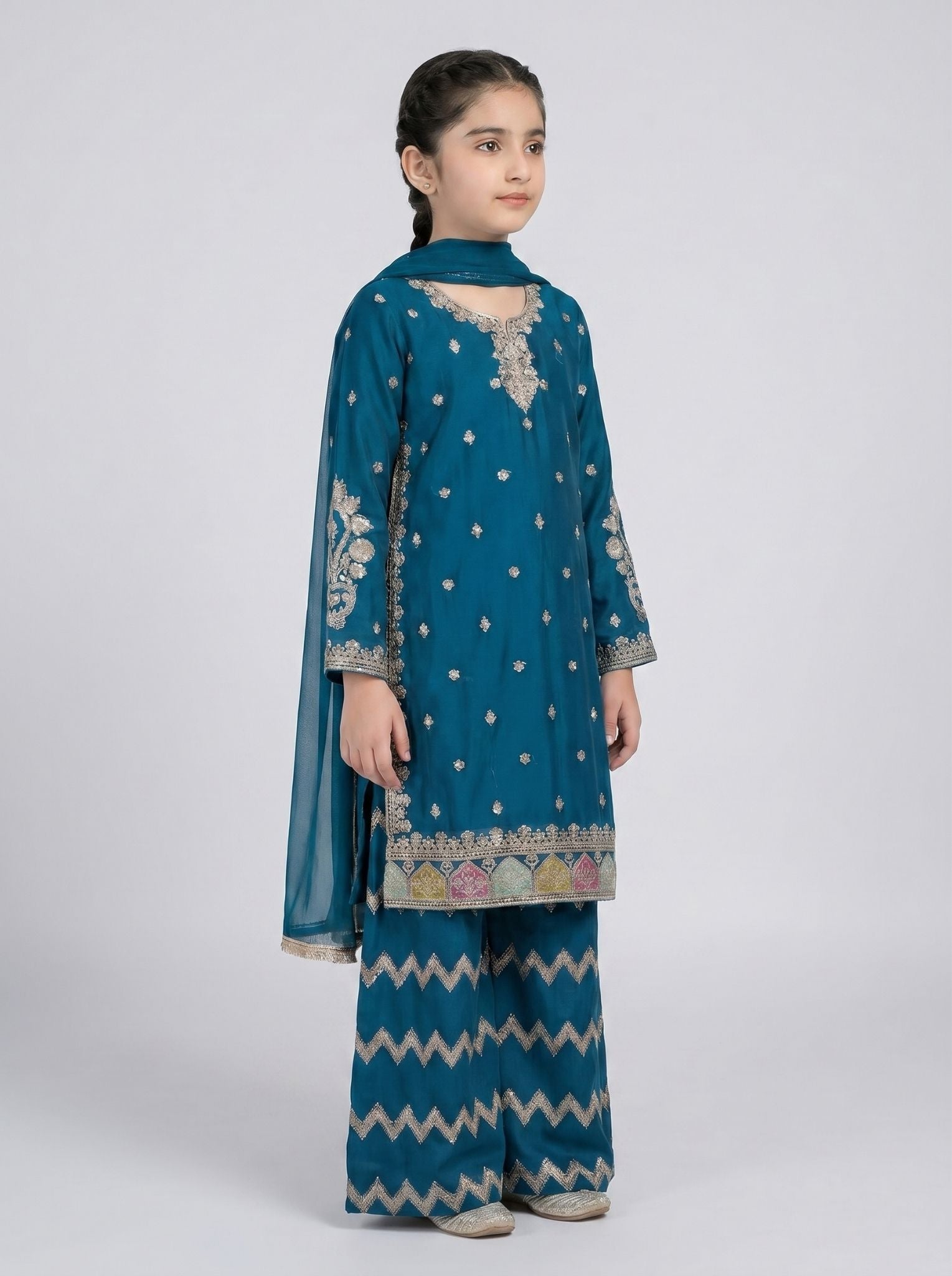 3 pc kids chiffon dress