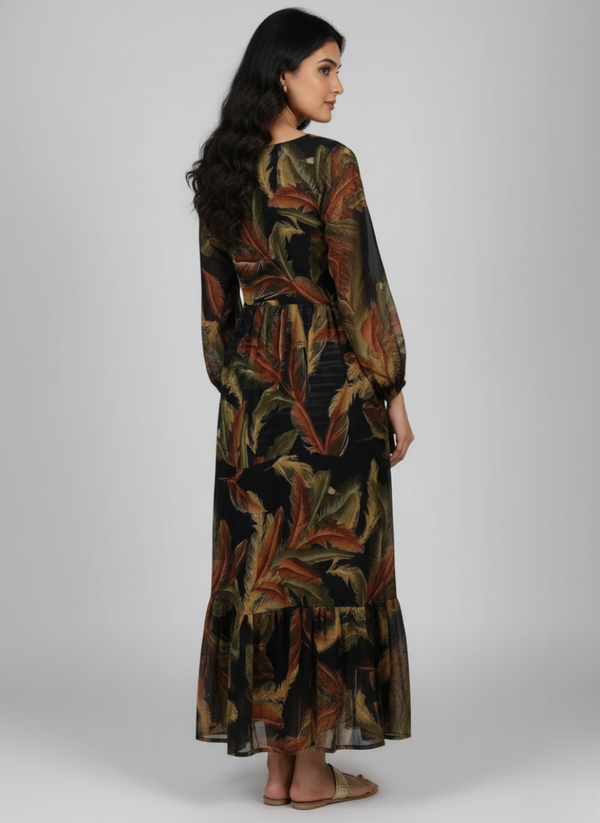 Printed western look long pret