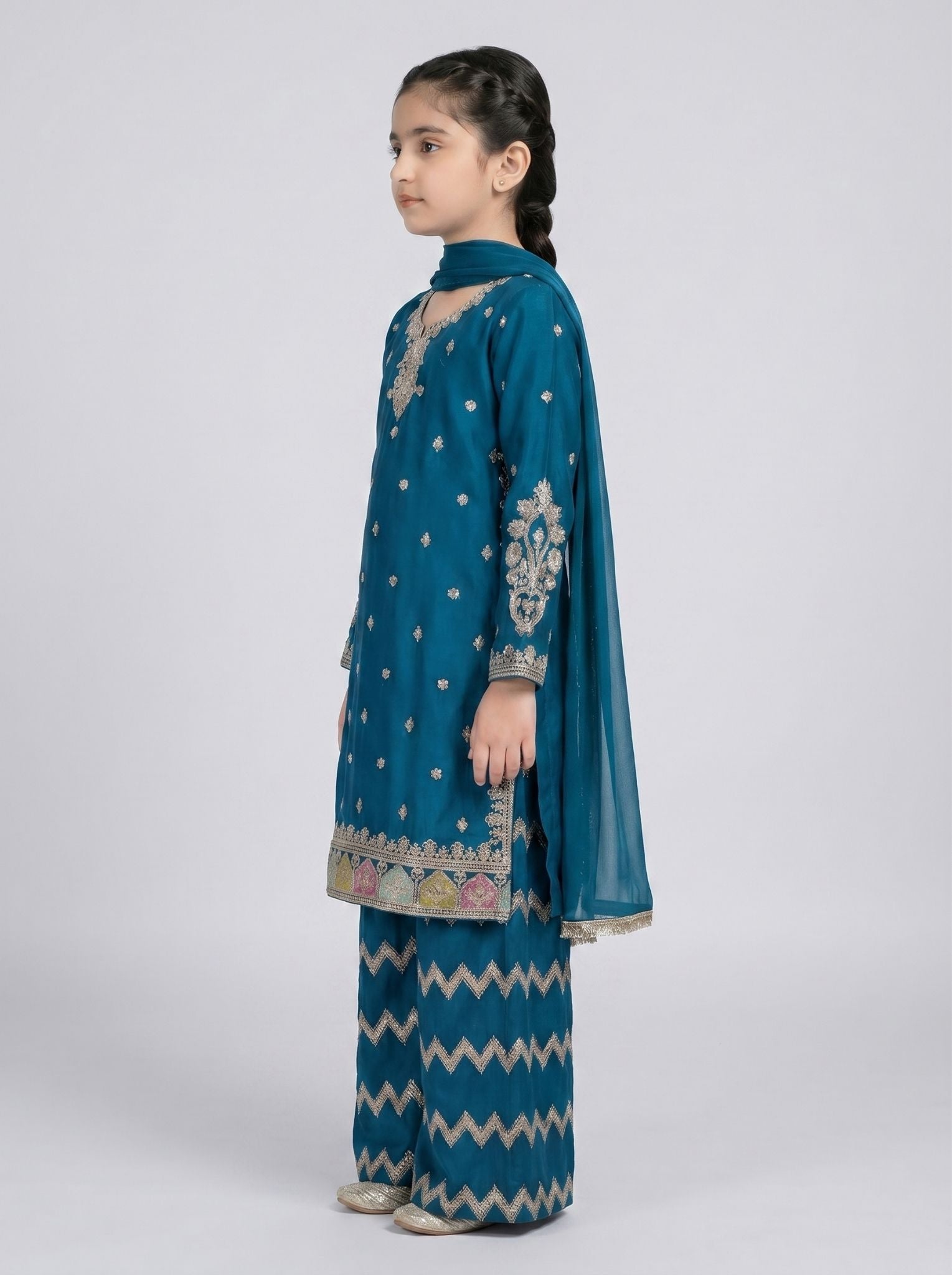 3 pc kids chiffon dress