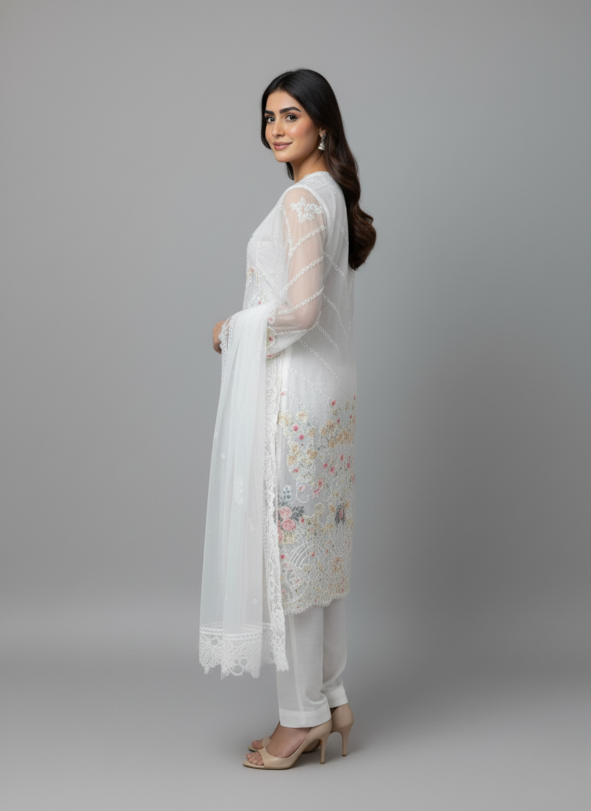 Maria B Luxury Embroidered Lawn 3pc