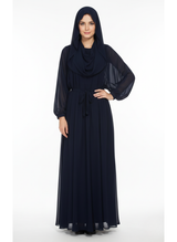 Front plated Abaya with Veil and Scarf