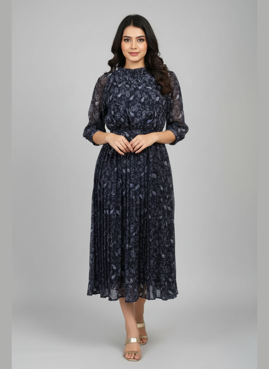 Printed western look long pret