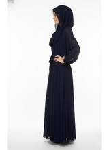 Front plated Abaya with Veil and Scarf