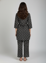 2 PC Printed Linen Dress