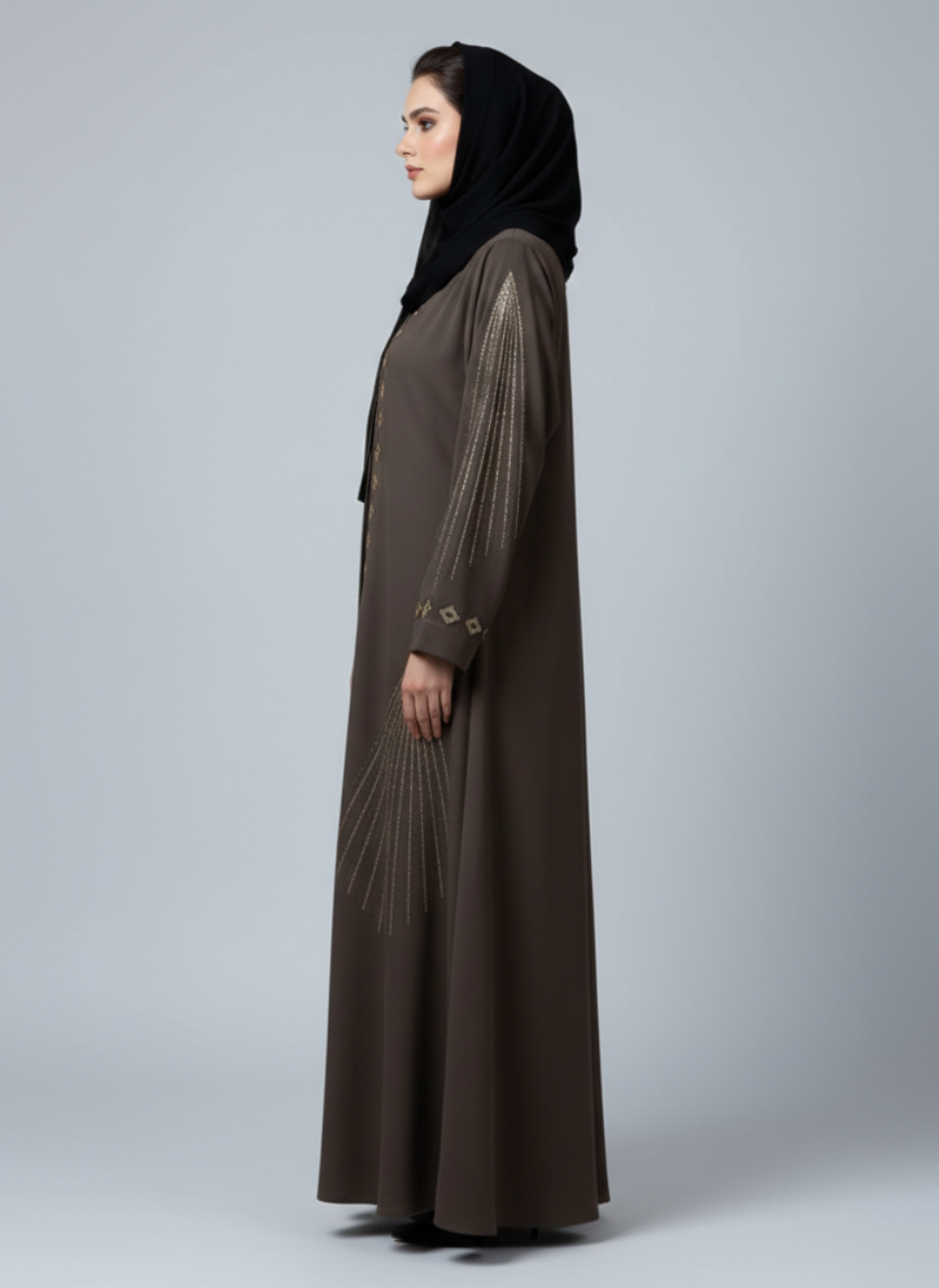 Stone Work Abaya