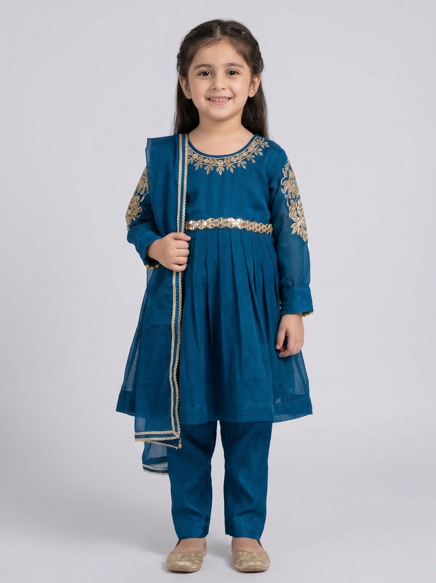 3 pcs chiffon frock.