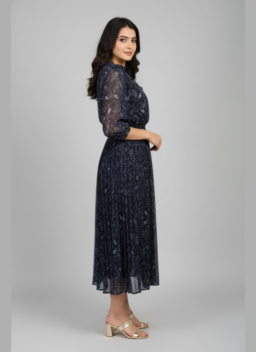 Printed western look long pret