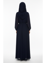 Front plated Abaya with Veil and Scarf