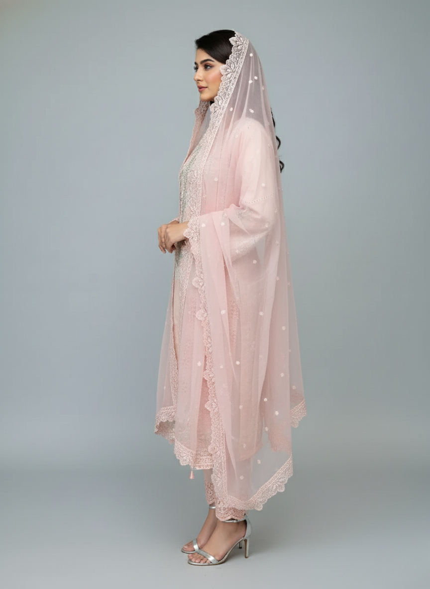 Crimson Embroidered Luxury Lawn 3pc