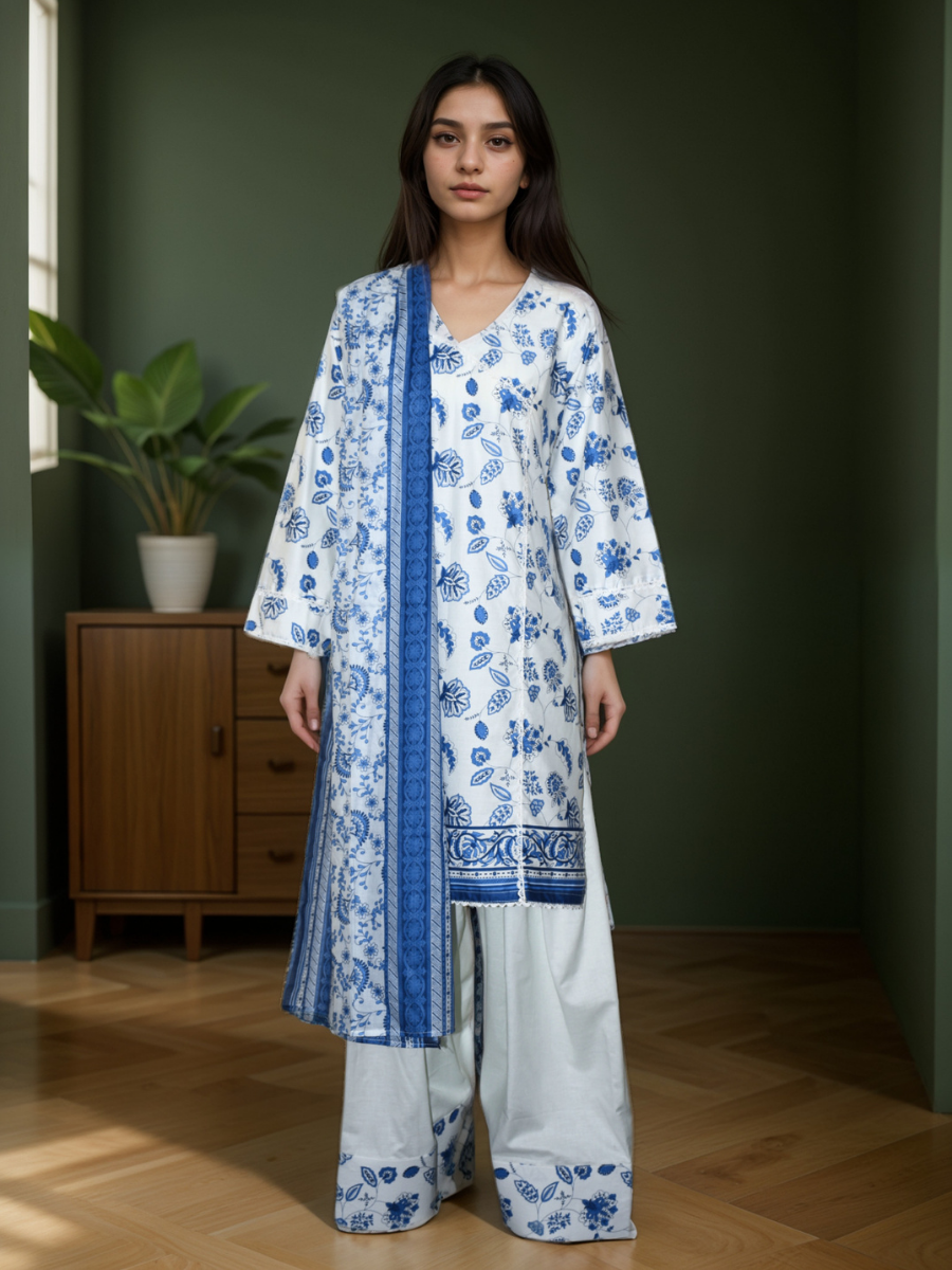 3 Pc SAYA Farshi Shalwar