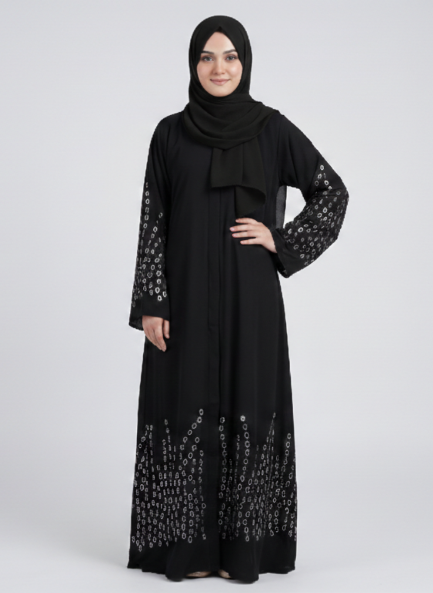 Stone Work Abaya