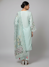 Crimson Embroidered Chicken Kari Lawn 3pc dress