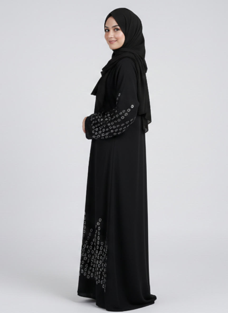Stone Work Abaya