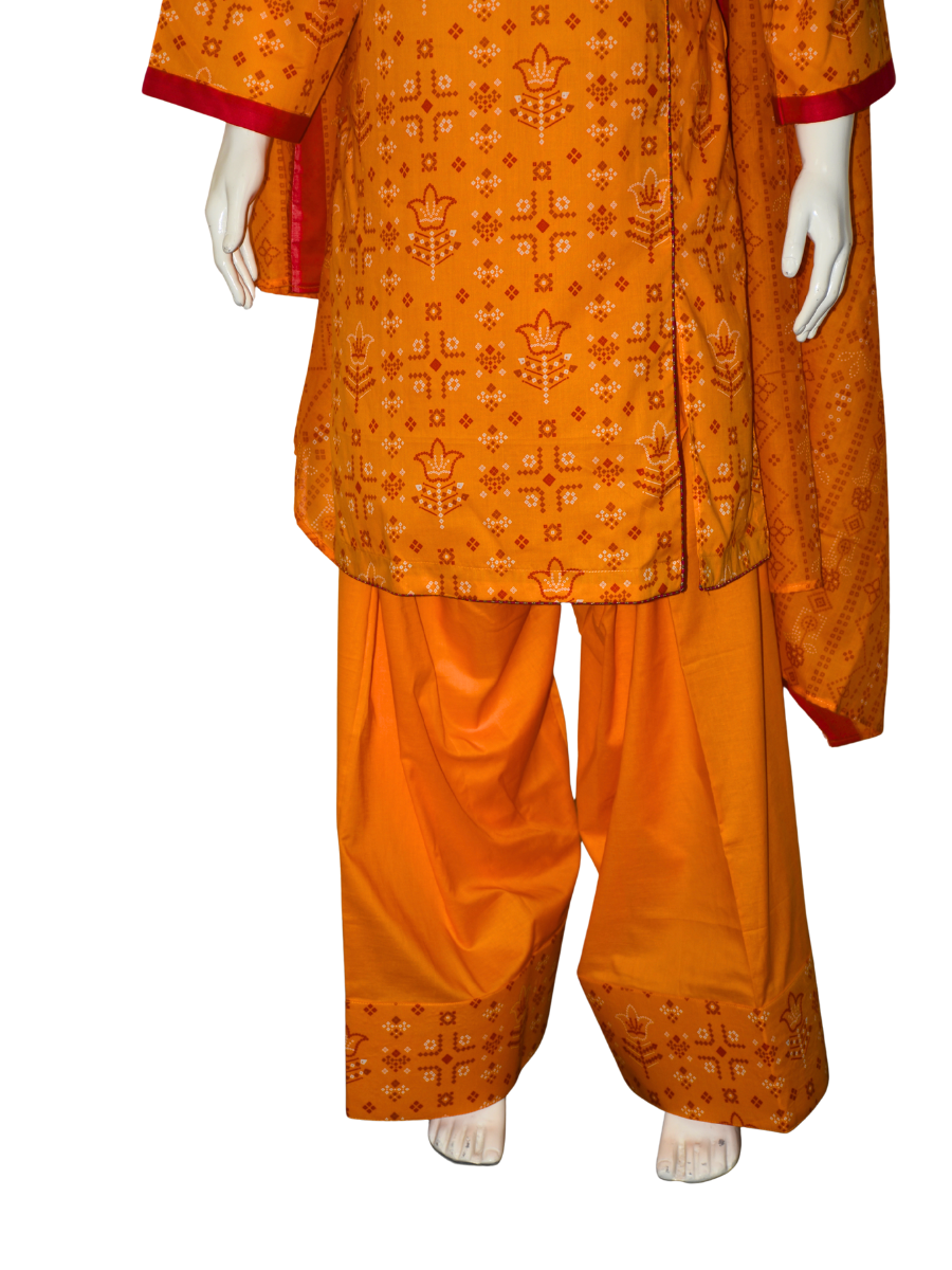 3 Pc SAYA Farshi Shalwar