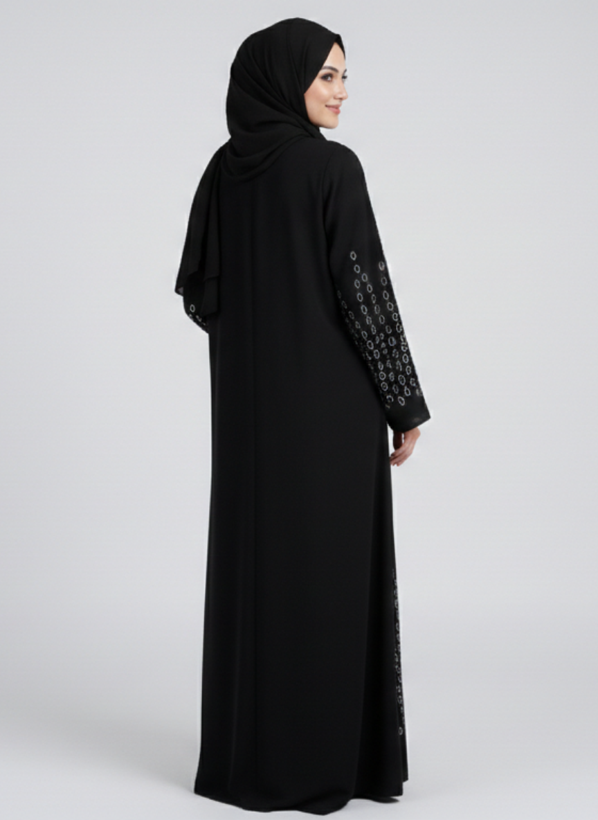 Stone Work Abaya