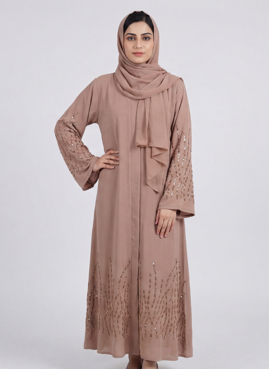 Stone Work Abaya