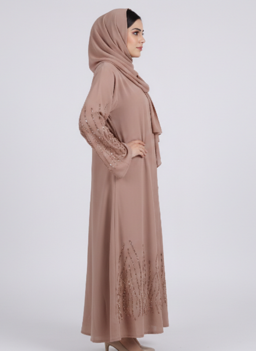 Stone Work Abaya