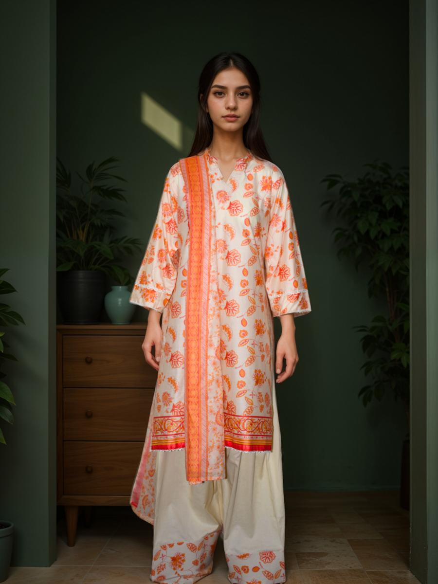 3 Pc SAYA Farshi Shalwar