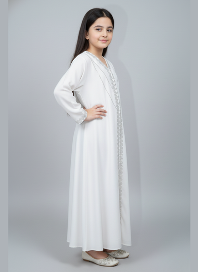 Front open Abaya with stone work