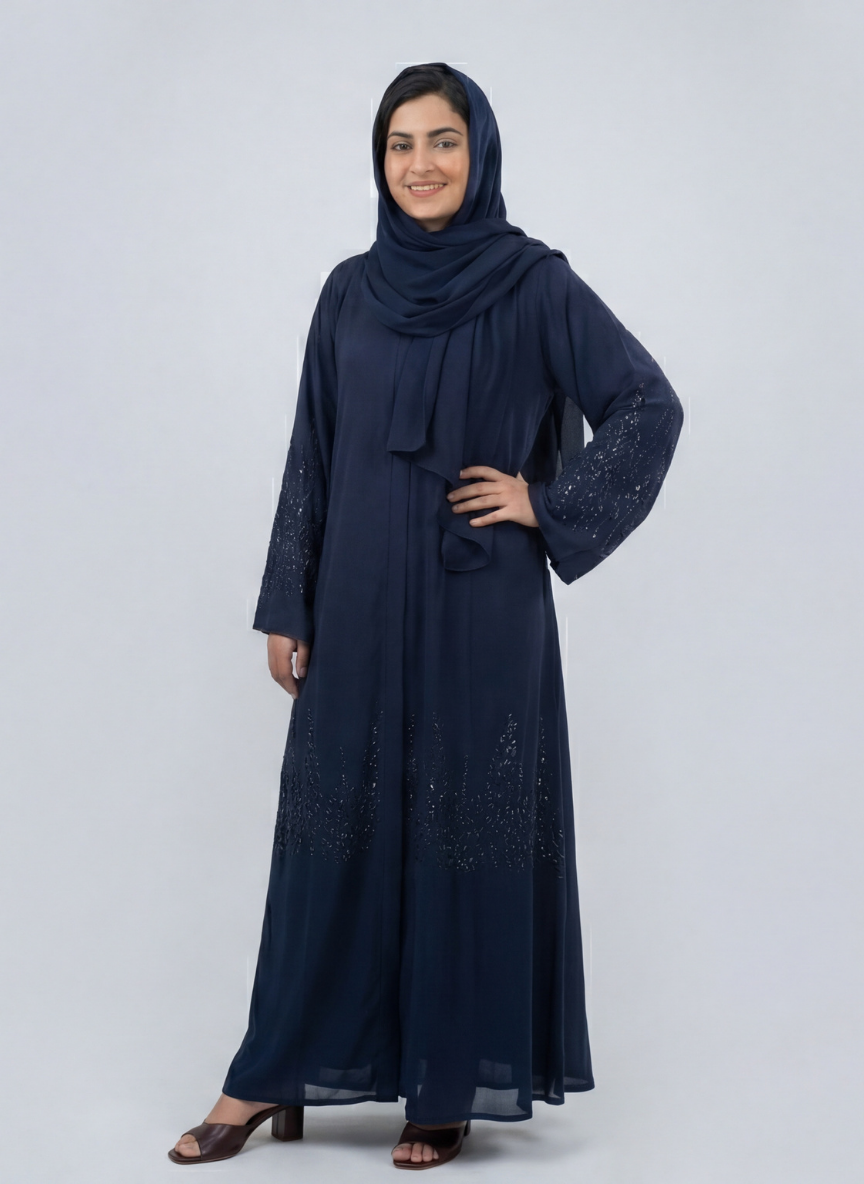 Stone Work Abaya