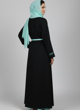 Front open Stitched gown on Nida Fabric