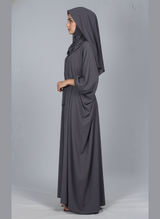 Front plated Abaya with Veil and Scarf