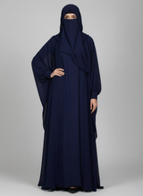 Separate inner gown with front open gown in Chiffon