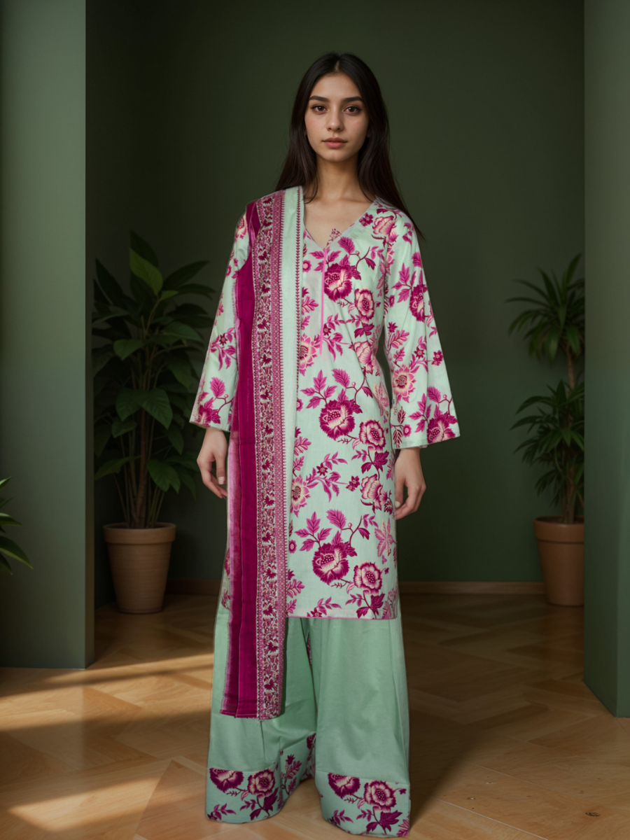 3 Pc SAYA Farshi Shalwar