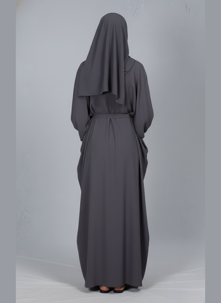 Front plated Abaya with Veil and Scarf