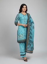 3 pcs embroidered Khadder dress