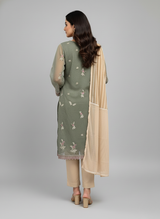 3Pc Embroidered Cotton suit Pakistani Party Wear