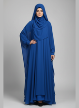 Separate inner gown with front open gown in Chiffon