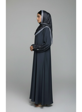 Elegant Abaya with stone work and cutwork