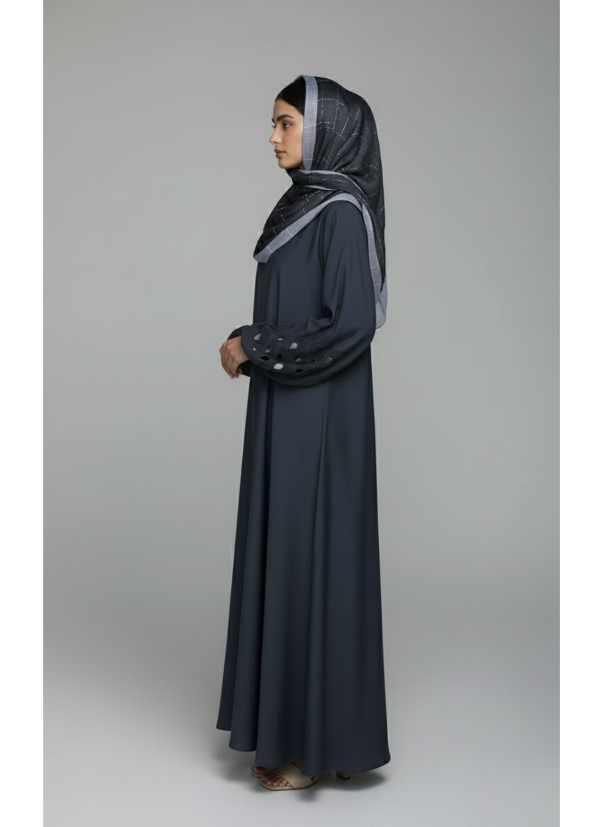 Elegant Abaya with stone work and cutwork
