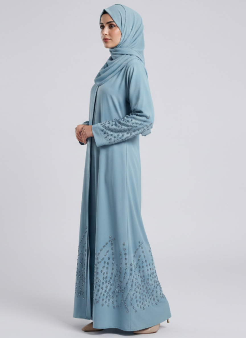 Stone Work Abaya