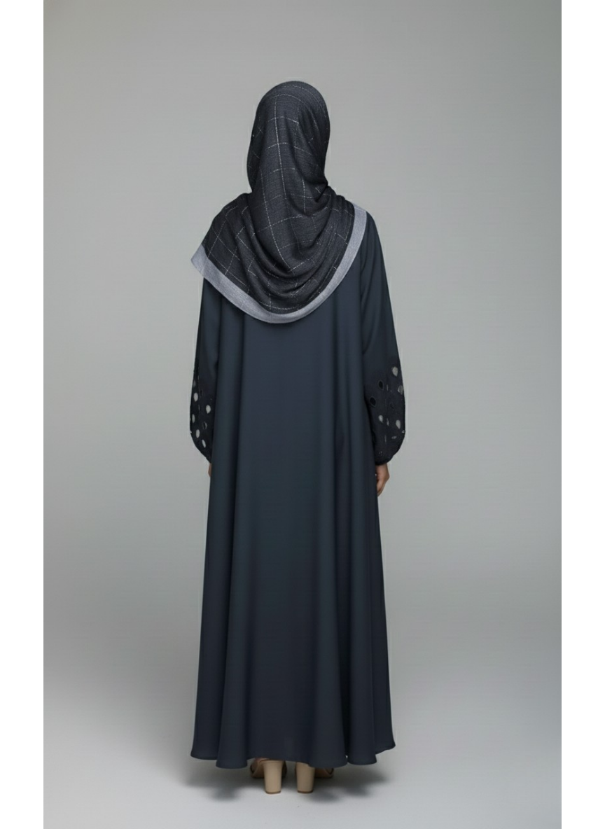 Elegant Abaya with stone work and cutwork