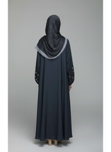 Elegant Abaya with stone work and cutwork