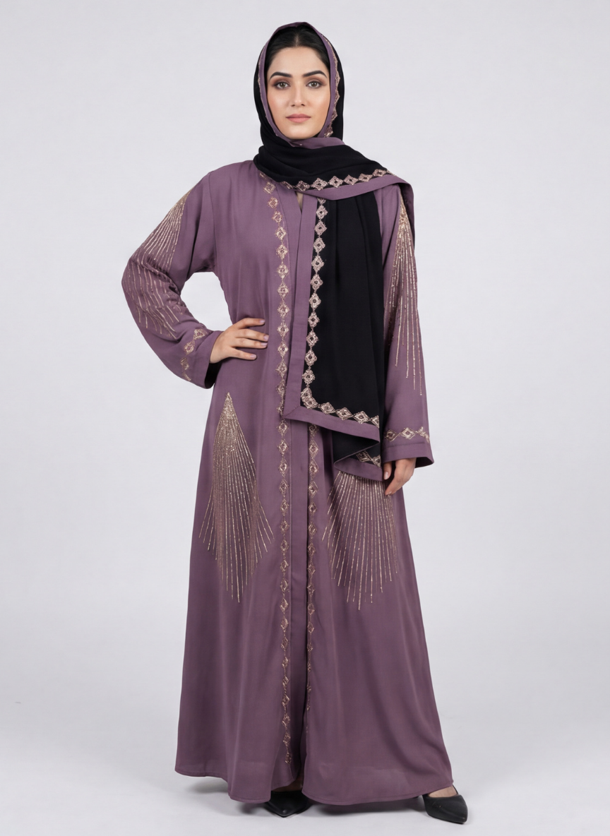Stone Work Abaya