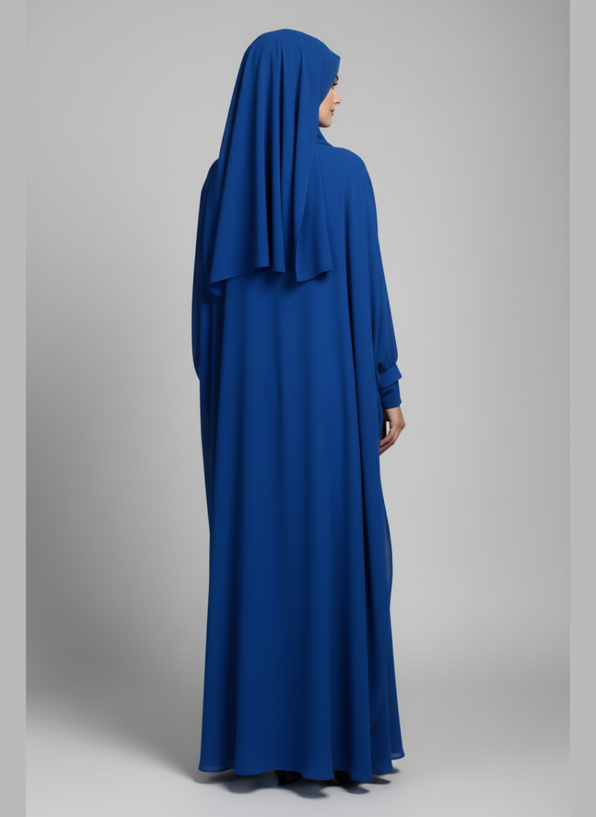 Separate inner gown with front open gown in Chiffon