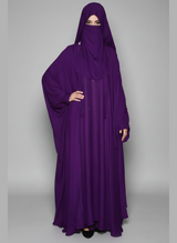 Separate inner gown with front open gown in Chiffon