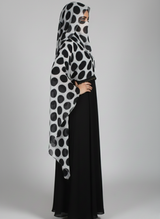 Plain inner gown on Nida Fabric with Chiffon outer gown