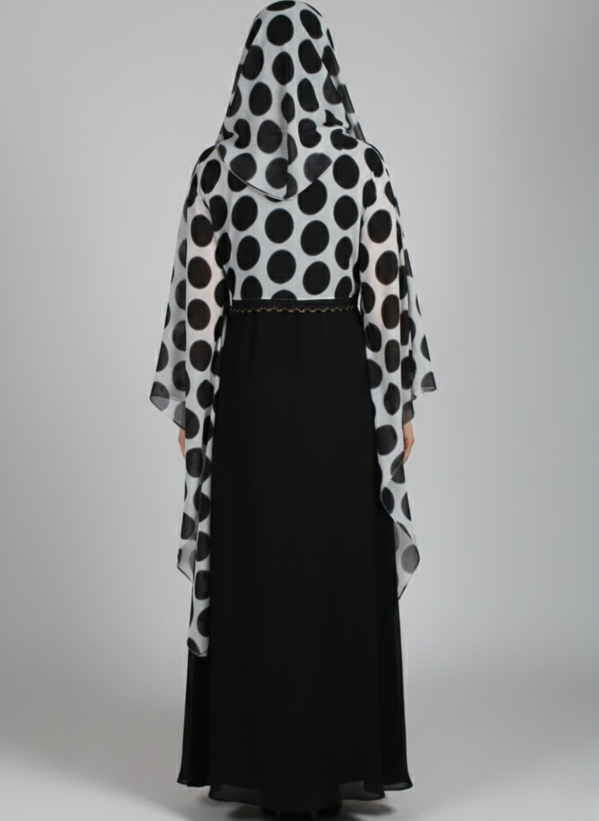 Plain inner gown on Nida Fabric with Chiffon outer gown